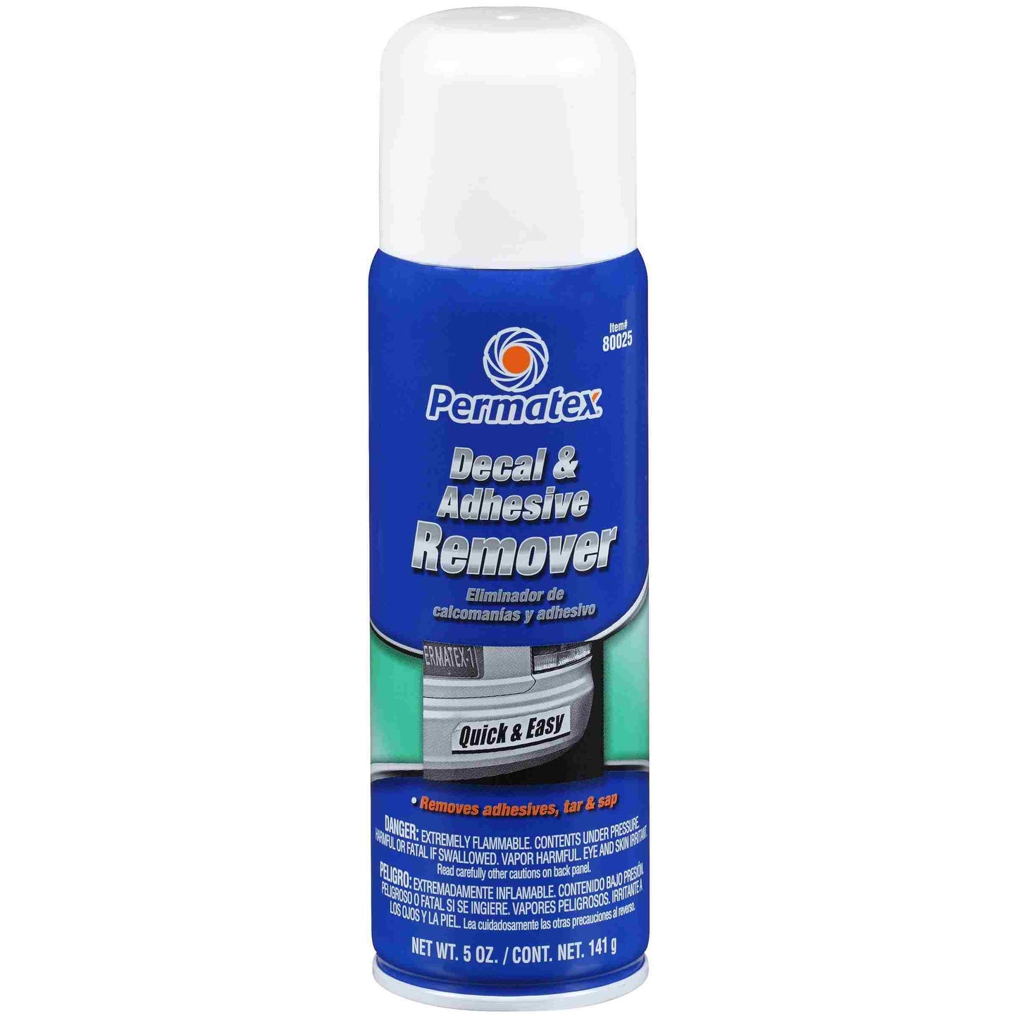 Permatex Decal & Adhesive Remover, 5 oz aerosol can, Each
