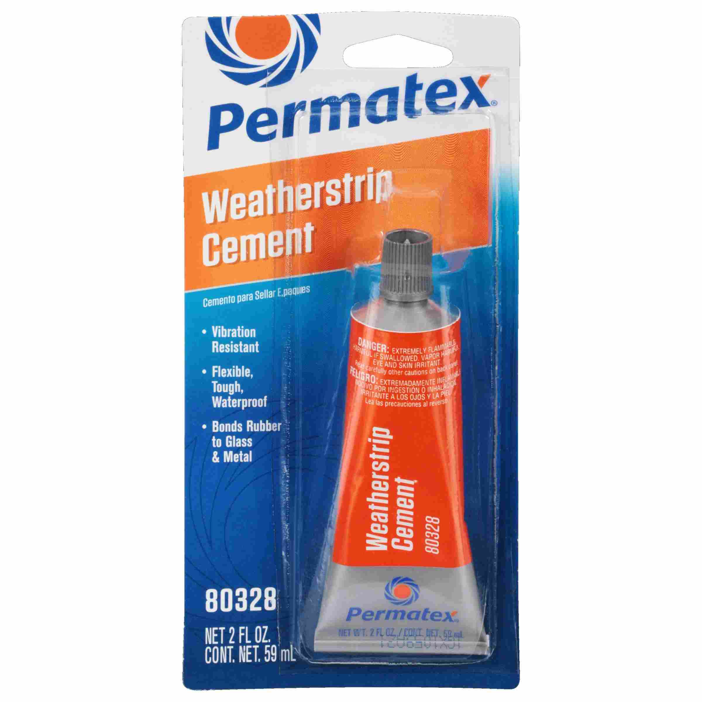 Permatex Weatherstrip Cement,  2 oz tube, carded, Each