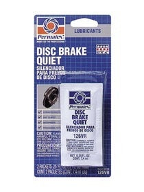 Permatex Disc Brake Quiet, 2 - .25 fl oz pouches, carded, Each