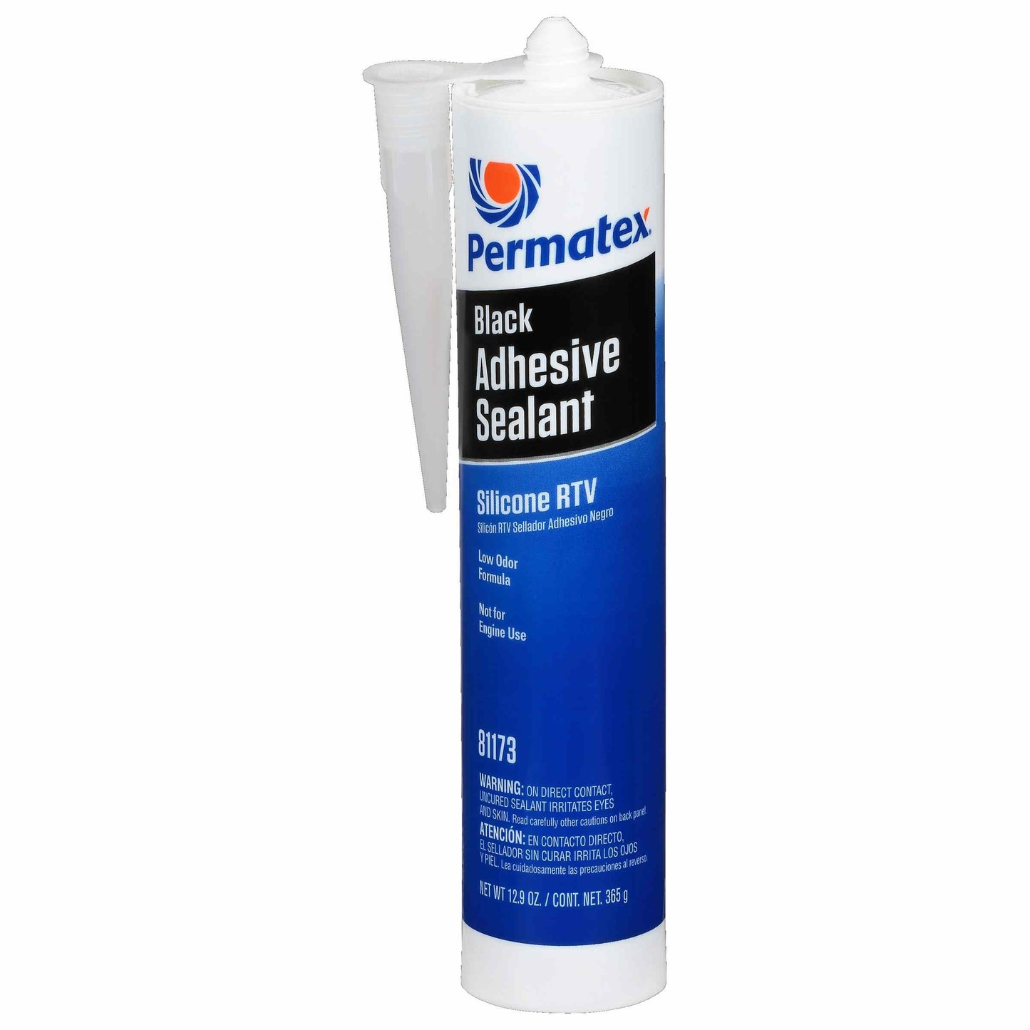 Permatex Black RTV Silicone Adhesive Sealant, 11 oz cartridge, Each
