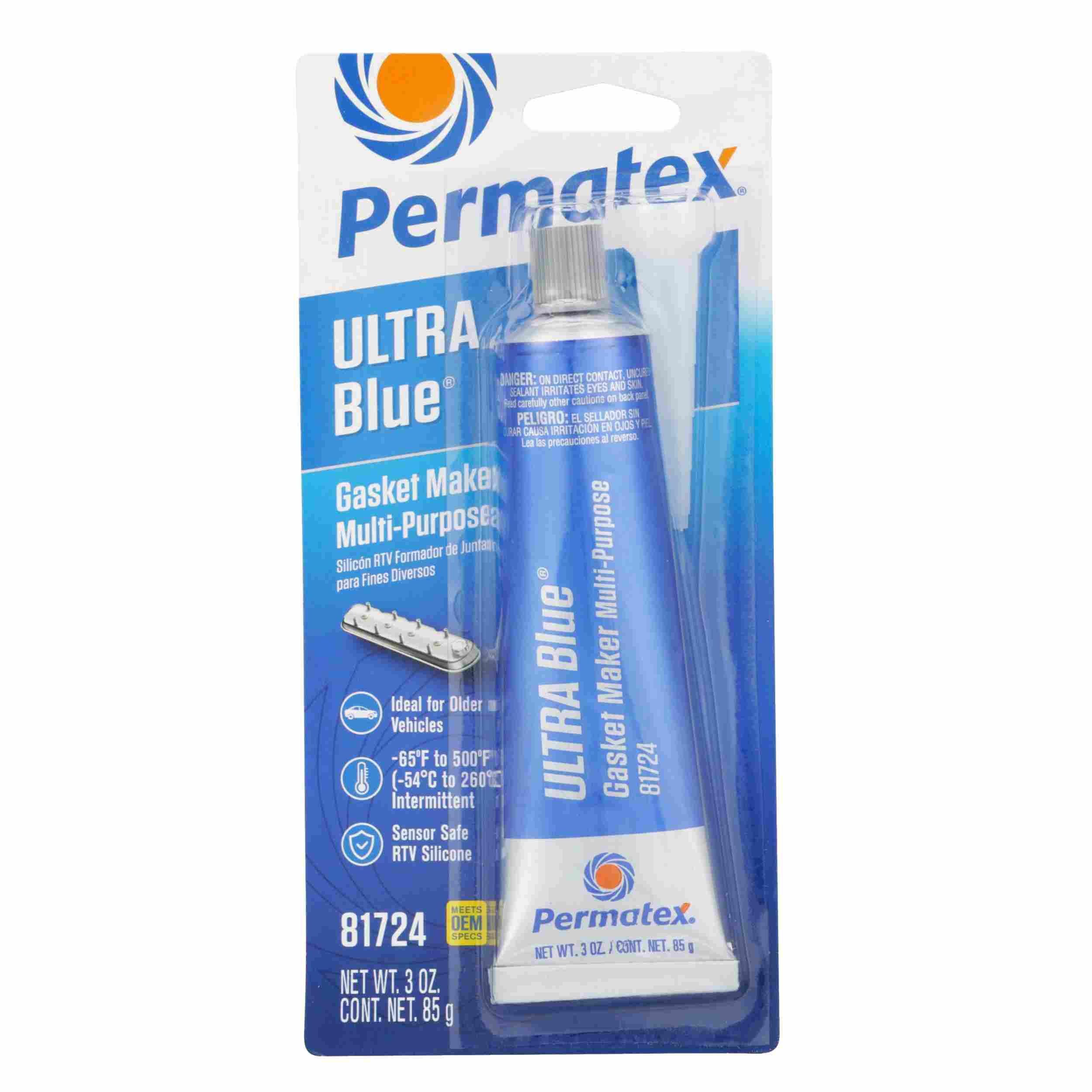 Permatex ULTRA BLUE Multi-Purpose RTV Silicone Gasket Maker, 3.35 oz