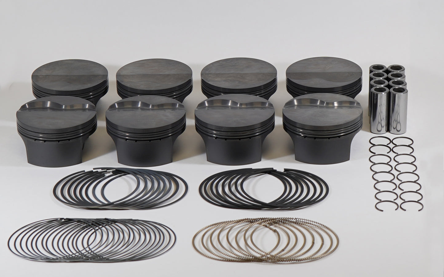 Mahle MS Piston Set GM LSX 378cid 4.075x1.304CH 3.622 Stk 6.125 Rod .927 Pin -5.8cc Coated Set of 8 930226875T