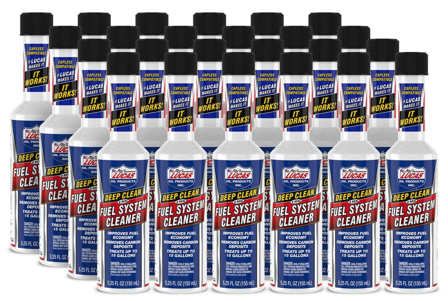 LUCAS OIL Deep Clean Fuel System Cleaner Case 24x5.25 Oz. Oils, Fluids and Sealer Fuel System Additives main image