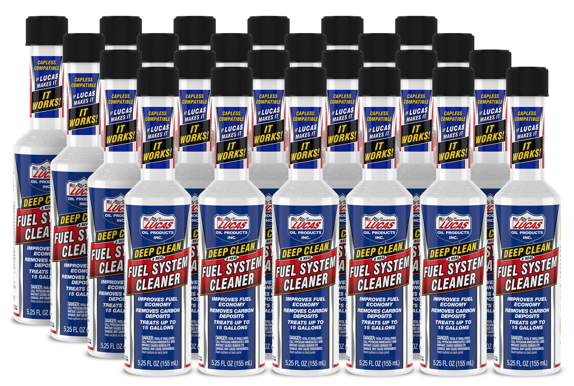 LUCAS OIL Deep Clean Fuel System Cleaner Case 24x5.25 Oz. Oils, Fluids and Sealer Fuel System Additives main image
