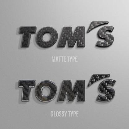 TOM'S Racing Carbon Fiber Logo Emblem Badge