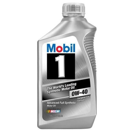 Mobil Oil; SAE 0W-40; Synthetic; 1 Quart Bottle; Single