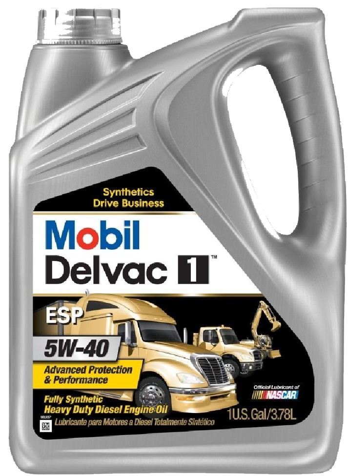 Mobil Oil; Delvac (TM) ESP; SAE 5W-40; Full Synthetic; 1 Gallon Jug; Single