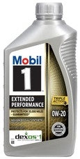 Mobil Oil; SAE 0W-20; Full Synthetic; 1 Quart Bottle; Single