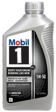 Mobil 1 5w50 Synthetic Oil Case 6x1 Qt. FS X2 MOB122075