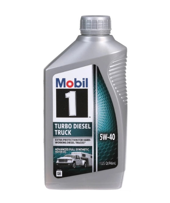 Mobil 1 5w40 Turbo Diesel Oil Case 6x1 Qt Bottles MOB122253