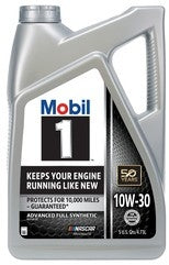 Mobil Oil; SAE 10W-30; Synthetic; 5 Quart Jug; Single, Cannot be shipped