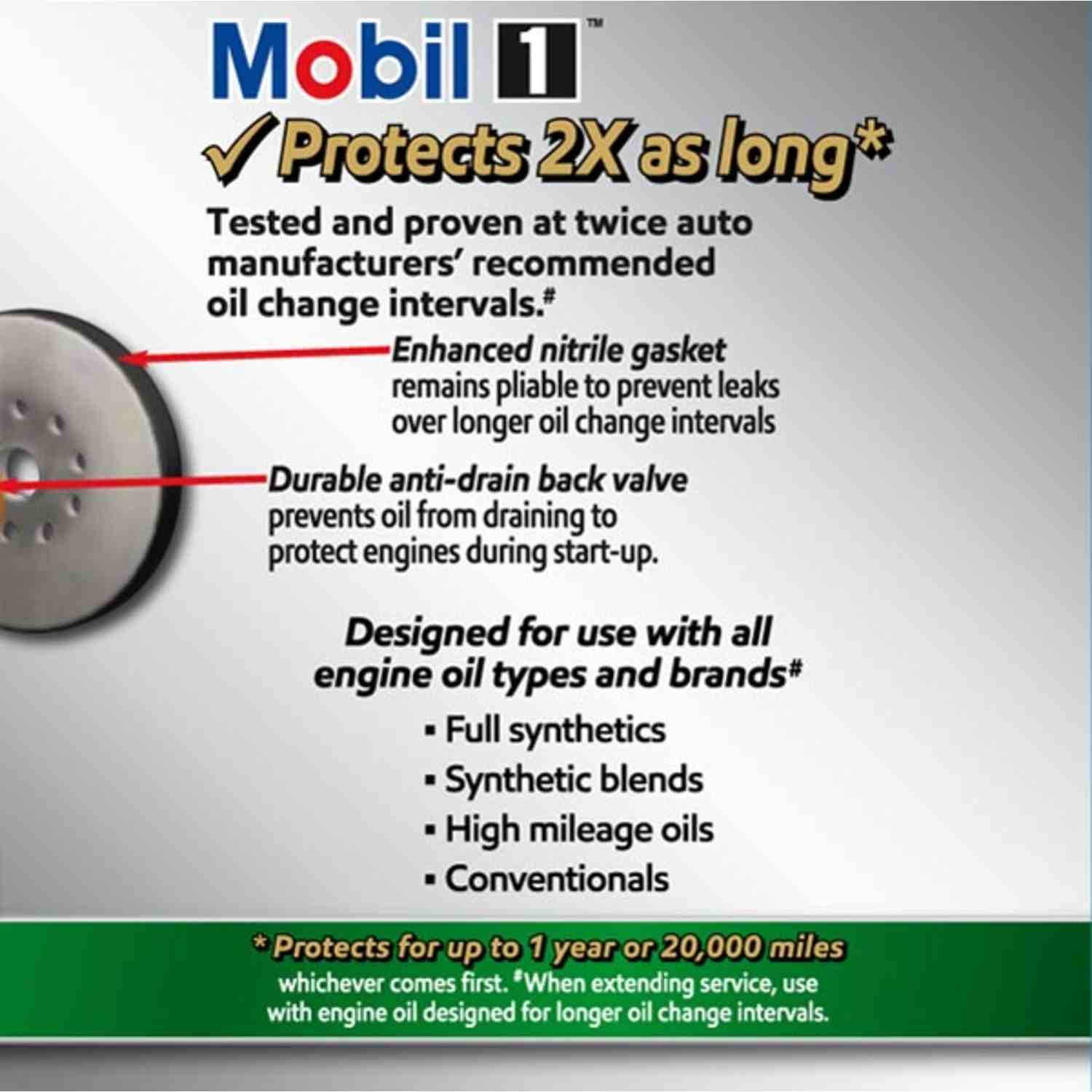 Mobil 1 Extended Perform ance Oil Filter M1-108A MOBM1-108A