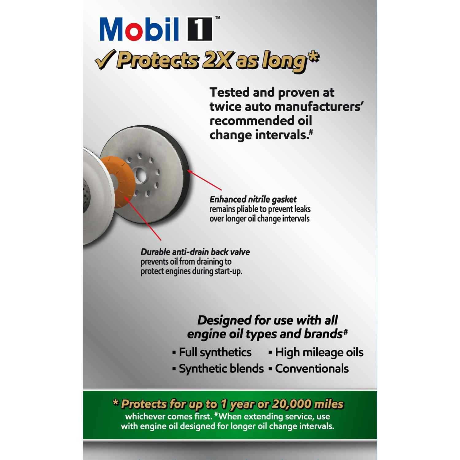 Mobil 1 Extended Perform ance Oil Filter M1-201A MOBM1-201A