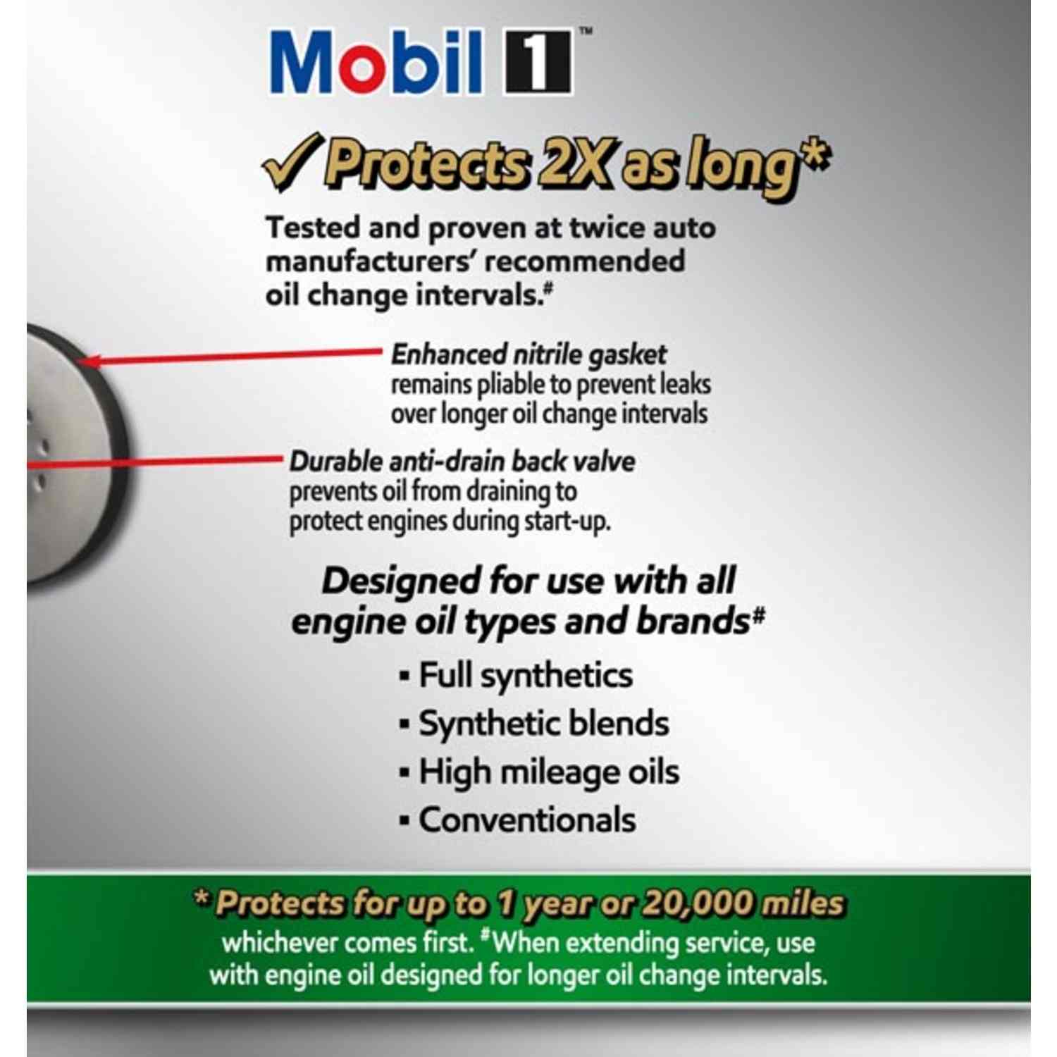 Mobil 1 Extended Perform ance Oil Filter M1-204A MOBM1-204A