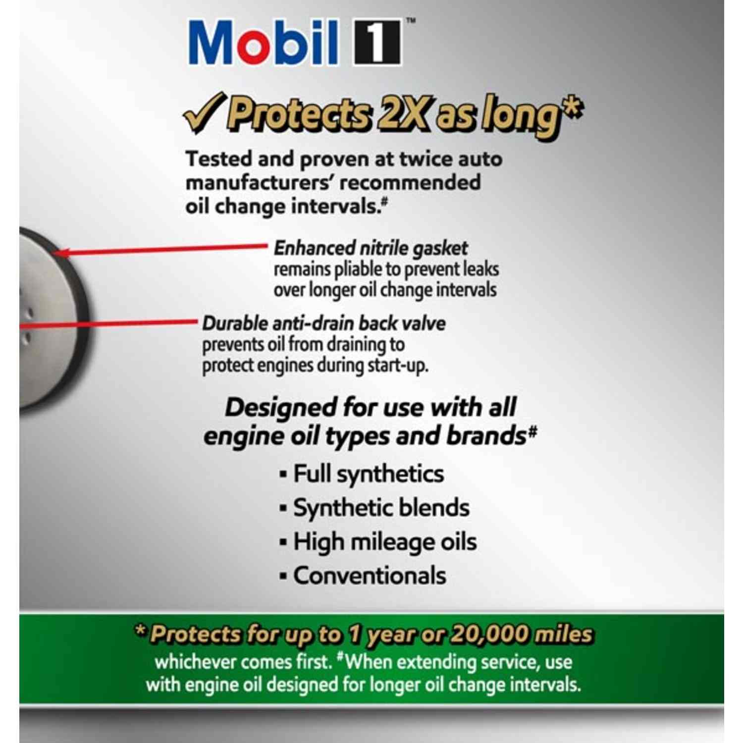 Mobil 1 Extended Perform ance Oil Filter M1-210A MOBM1-210A