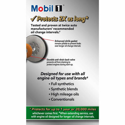 Mobil 1 Extended Perform ance Oil Filter M1-601A MOBM1-601A
