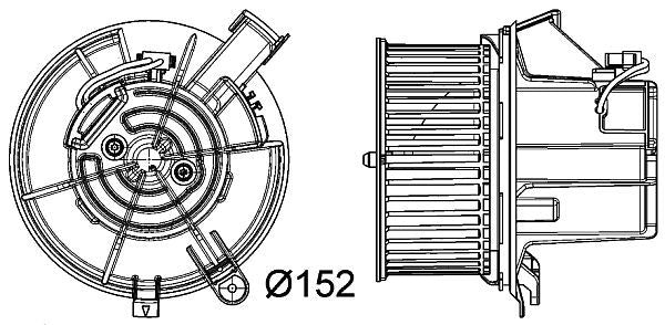 MAHLE Behr HVAC Blower Motor 351040301
