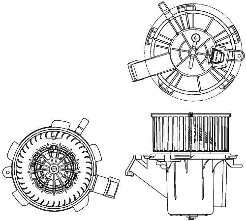 MAHLE Behr HVAC Blower Motor 351040641