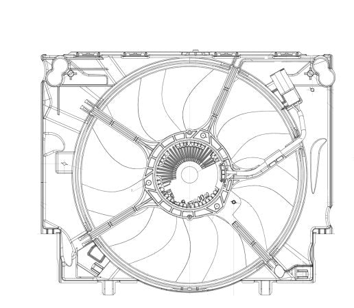 MAHLE Behr A/C Condenser Fan Assembly 351040711