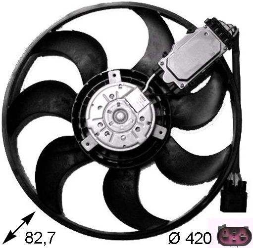MAHLE Behr A/C Condenser Fan Assembly 351043231