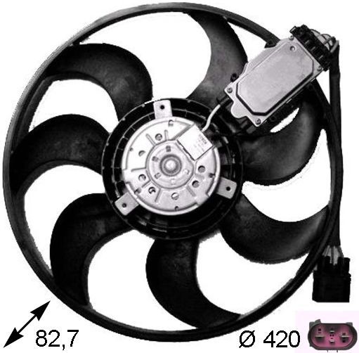 MAHLE Behr A/C Condenser Fan Assembly 351043231