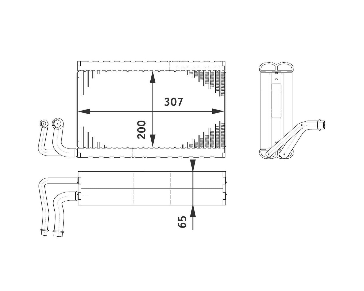 MAHLE Behr A/C Evaporator Core 351211771