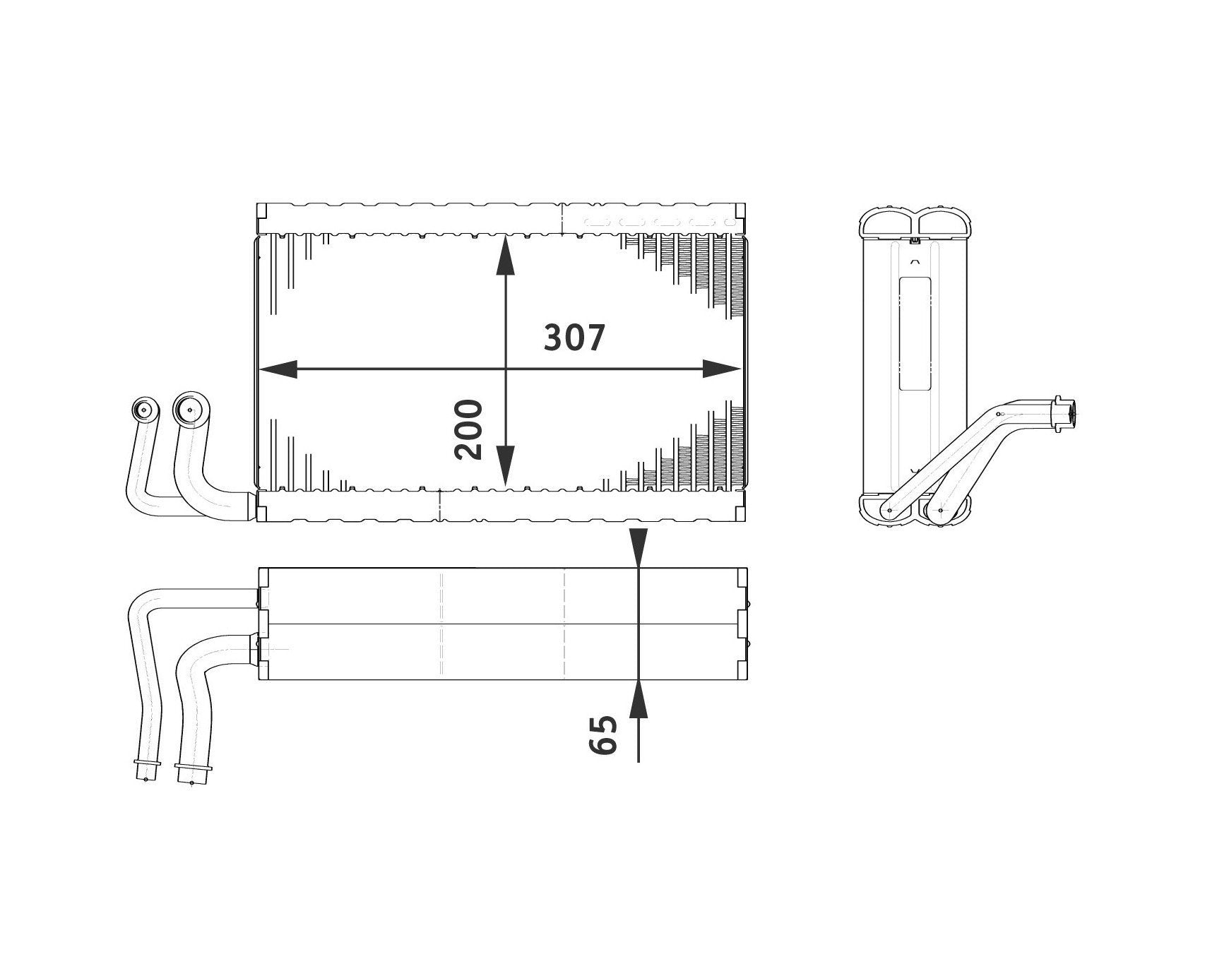 MAHLE Behr A/C Evaporator Core 351211771