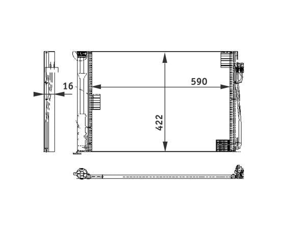 MAHLE Behr A/C Condenser 351301321