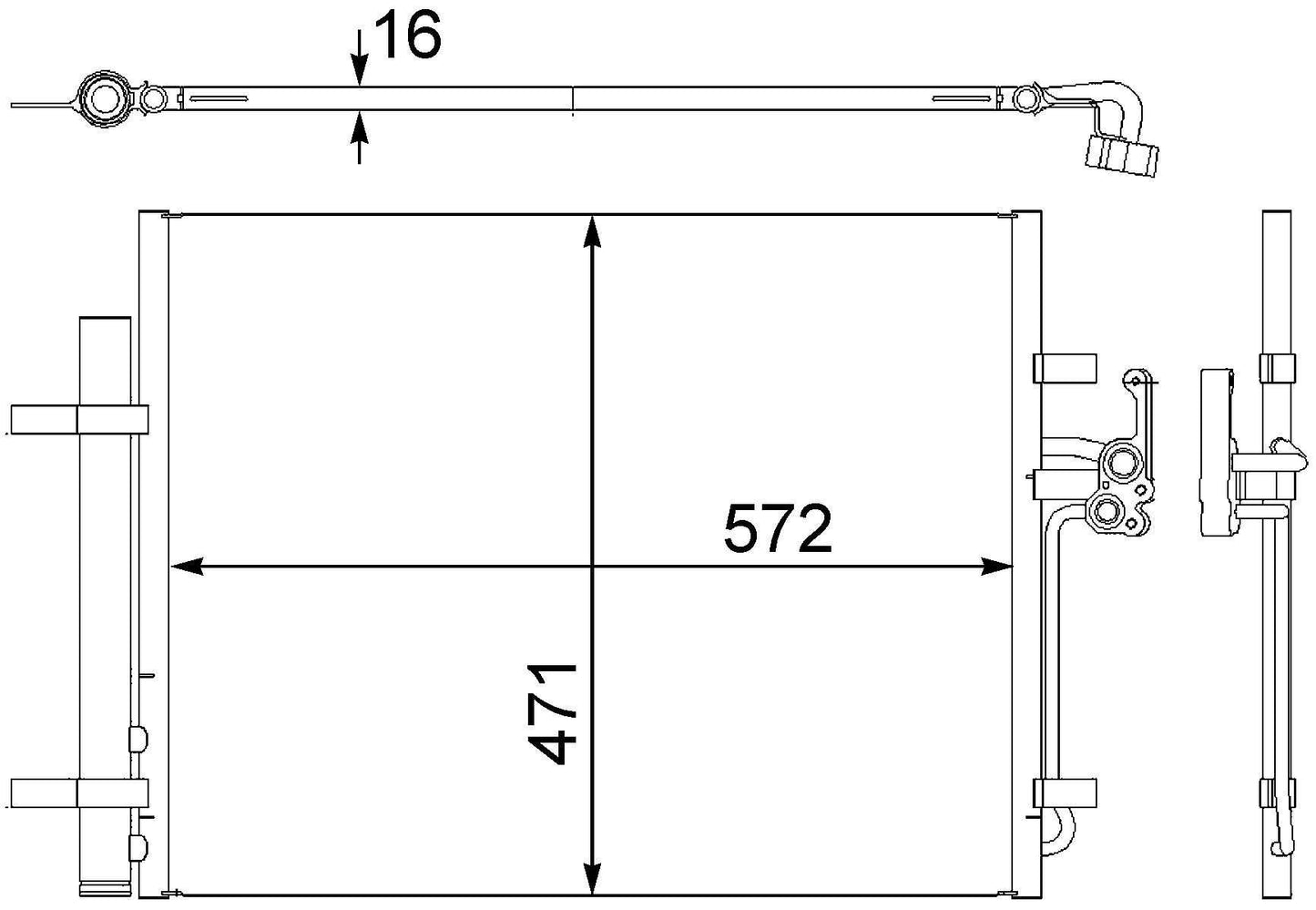 MAHLE Behr A/C Condenser 351303201