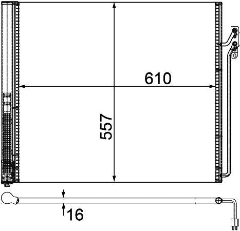 MAHLE Behr A/C Condenser 351309341