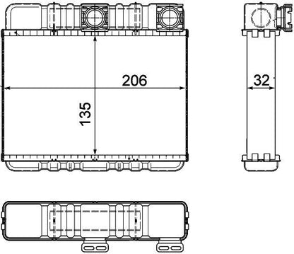 MAHLE Behr HVAC Heater Core 351311331