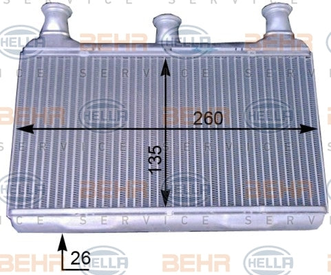 MAHLE Behr HVAC Heater Core 351312161 main image
