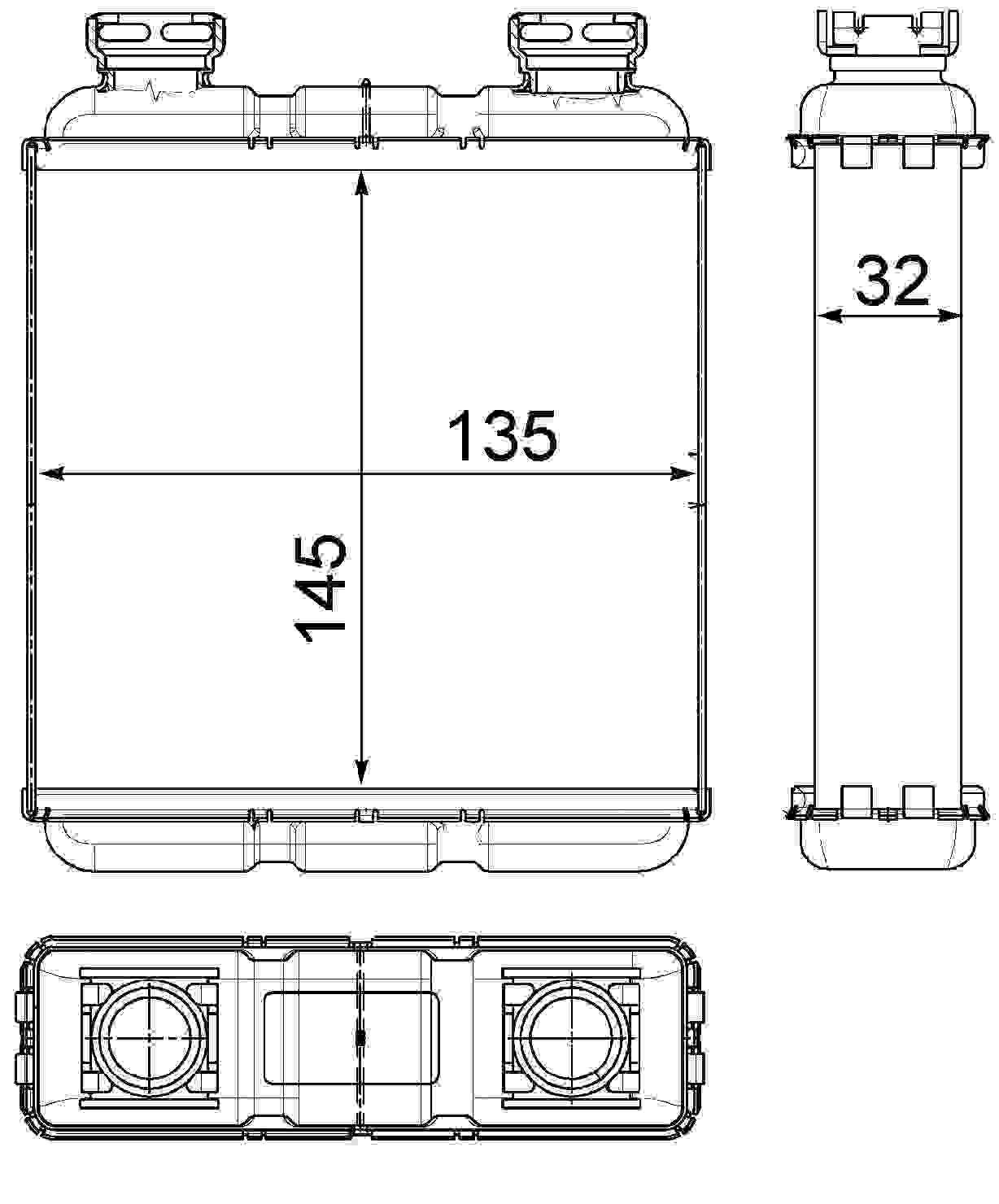 MAHLE Behr HVAC Heater Core 351315481