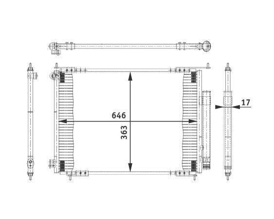 MAHLE Behr A/C Condenser 351318061