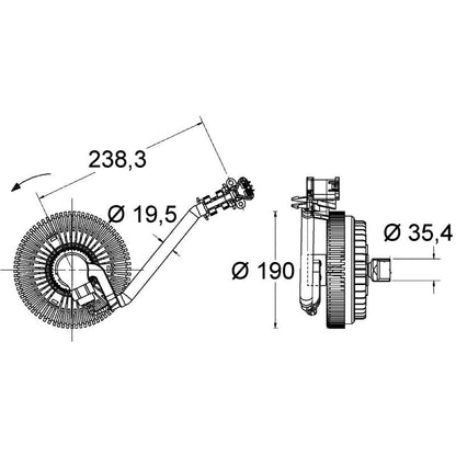 MAHLE Behr Engine Cooling Fan Clutch 376734021