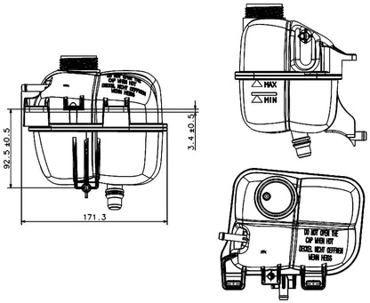 MAHLE Behr Engine Coolant Reservoir 376737221