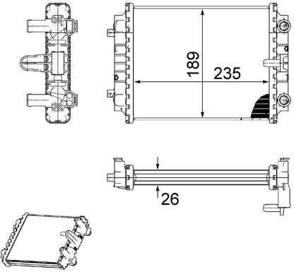 MAHLE Behr Radiator 376745661