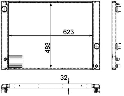 MAHLE Behr Radiator 376745761