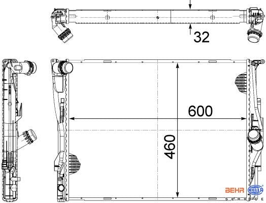 MAHLE Behr Radiator 376754061