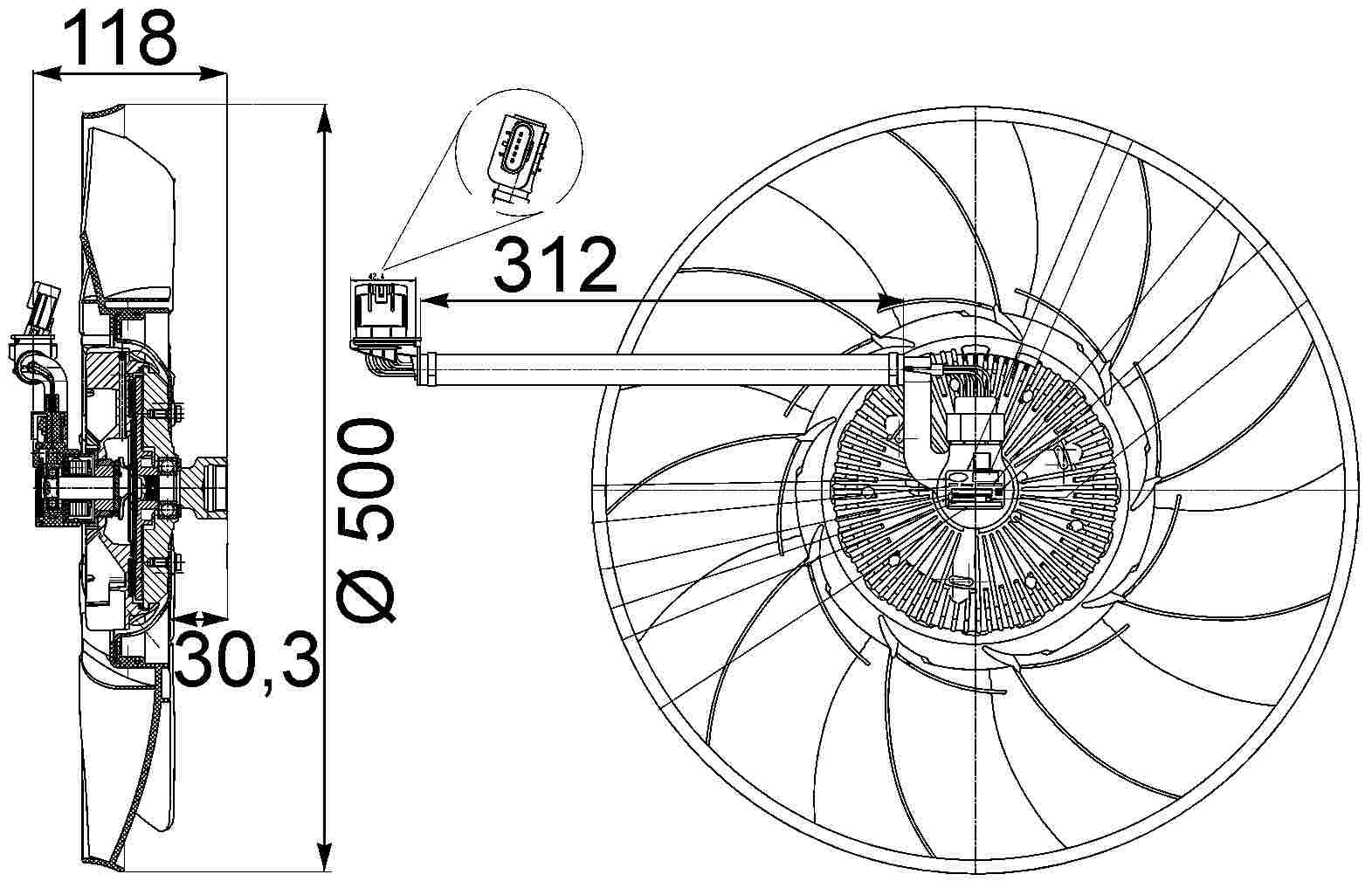 MAHLE Behr Engine Cooling Fan Clutch 376757311