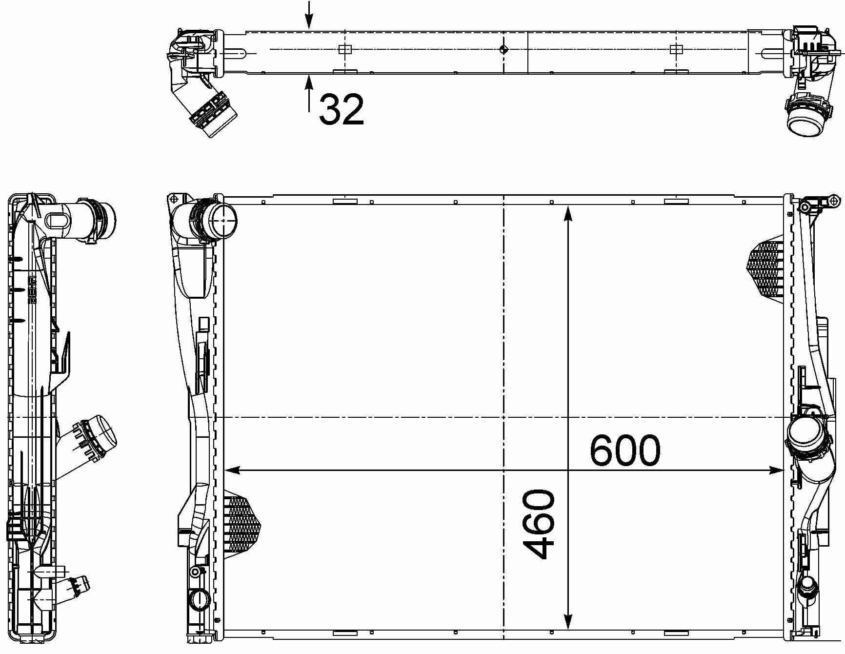 MAHLE Behr Radiator 376782071