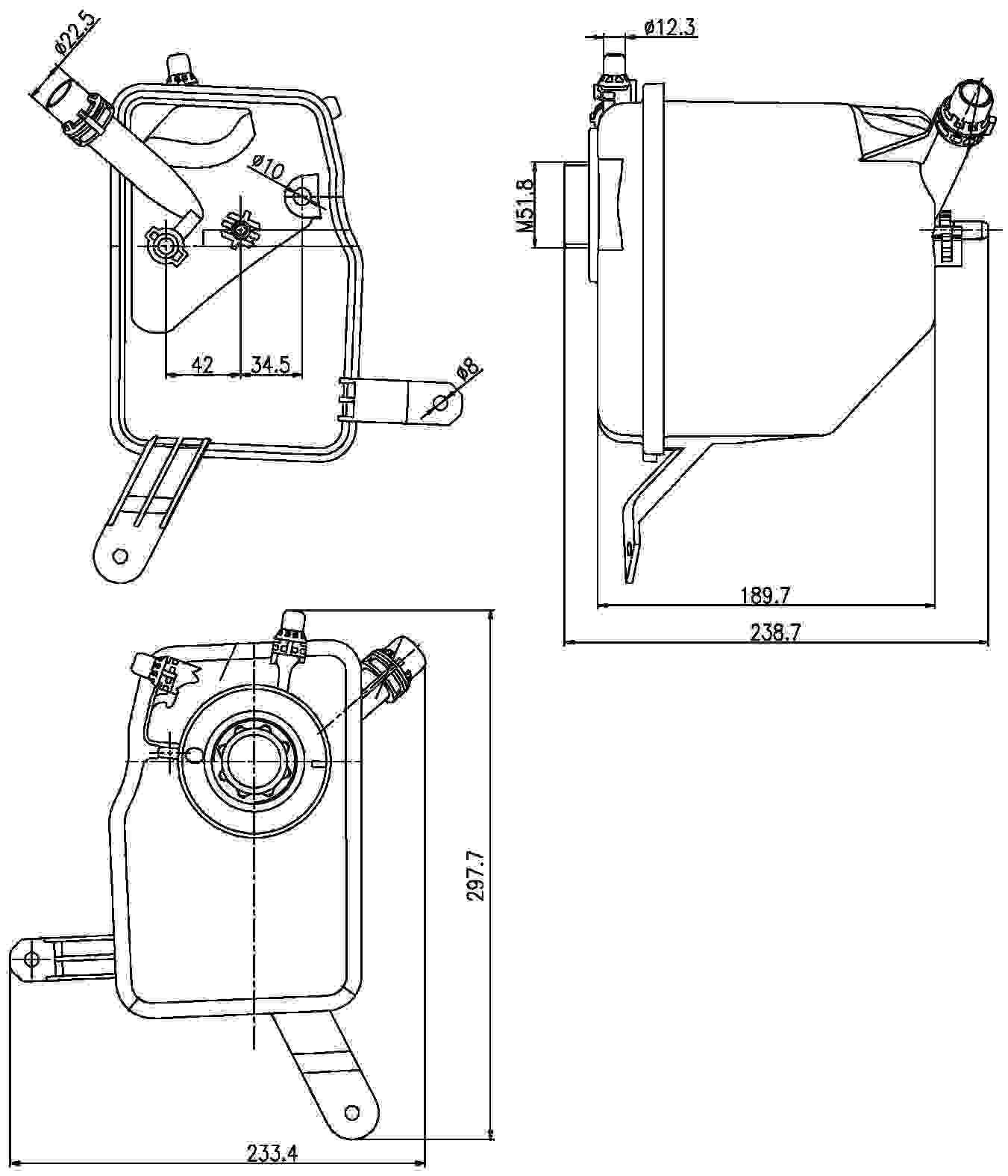 MAHLE Behr Engine Coolant Reservoir 376789731