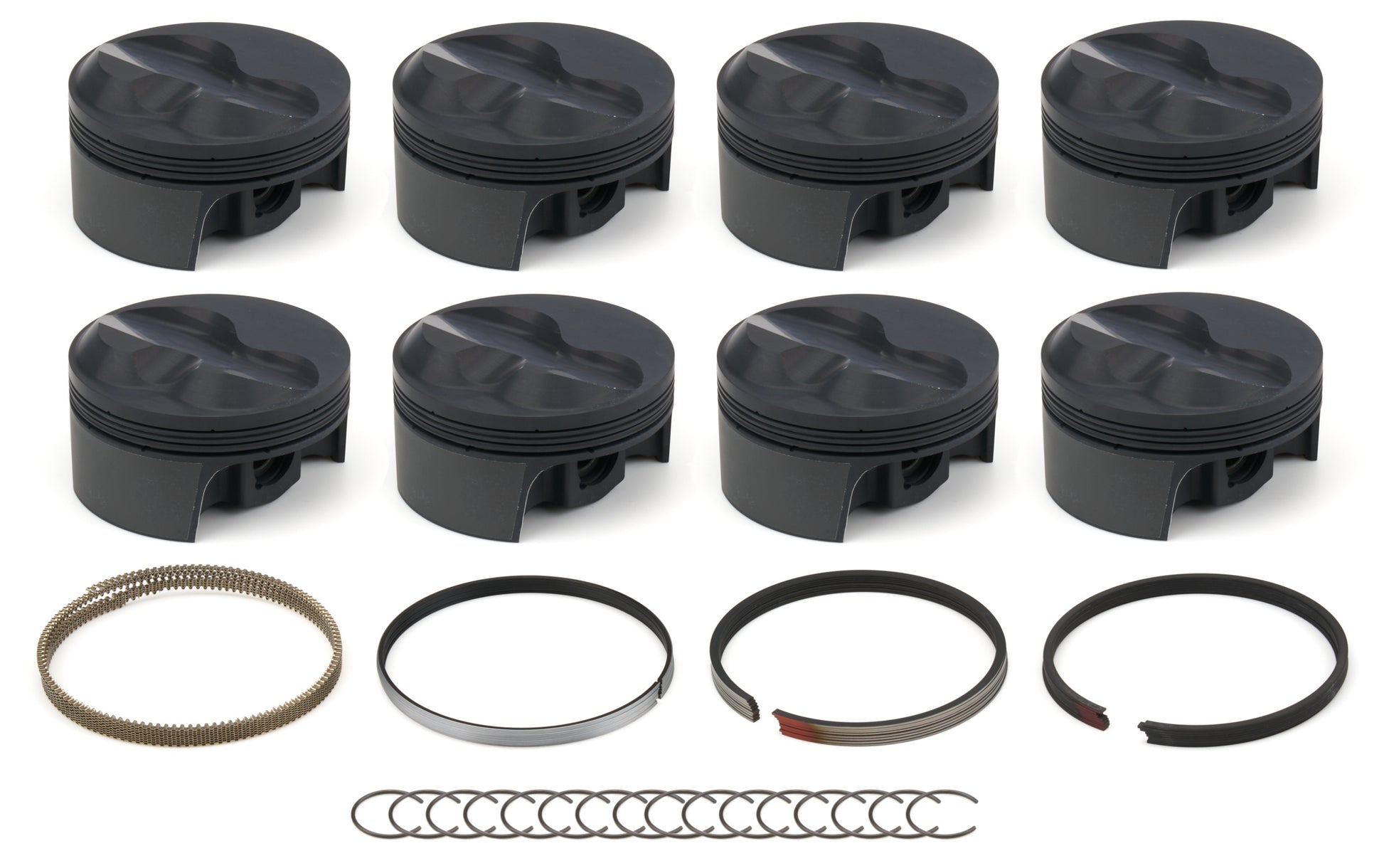 MAHLE PISTONS SBC Dome PowerPak Piston Set 4.145 Bore +12cc Engines and Components Pistons and Piston Rings main image