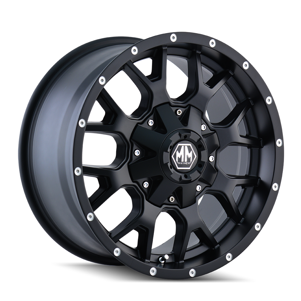 Mayhem 8015 Warrior 17x9 / 8x170 BP / -12mm Offset / 125.2mm Hub Matte Black Wheel 8015-7970MB