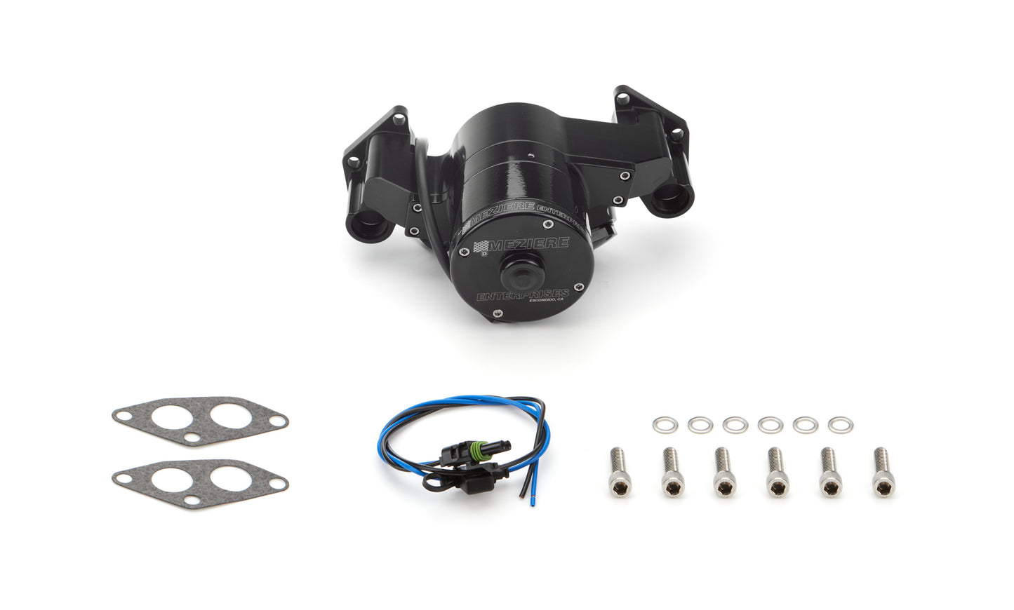 Meziere BBM Billet Water Pump Hi-Flow Elec. Rev Flow MEZWP307S
