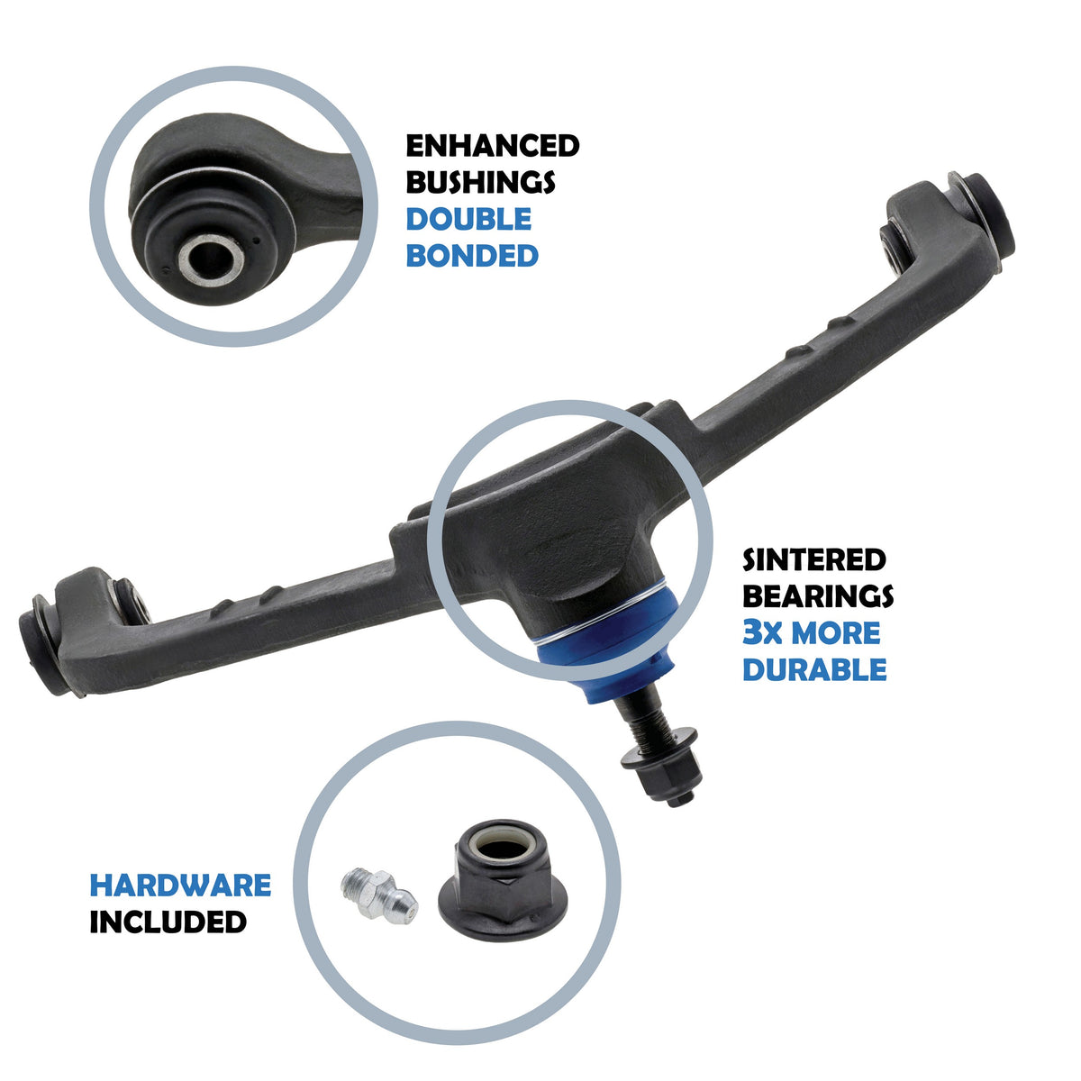 Mevotech Supreme Suspension Control Arm and Ball Joint Assembly CMK3198