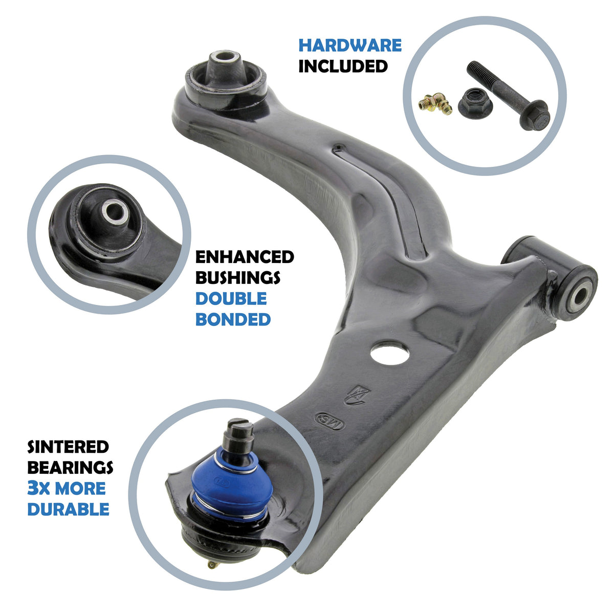 Mevotech Supreme Suspension Control Arm and Ball Joint Assembly CMK80399