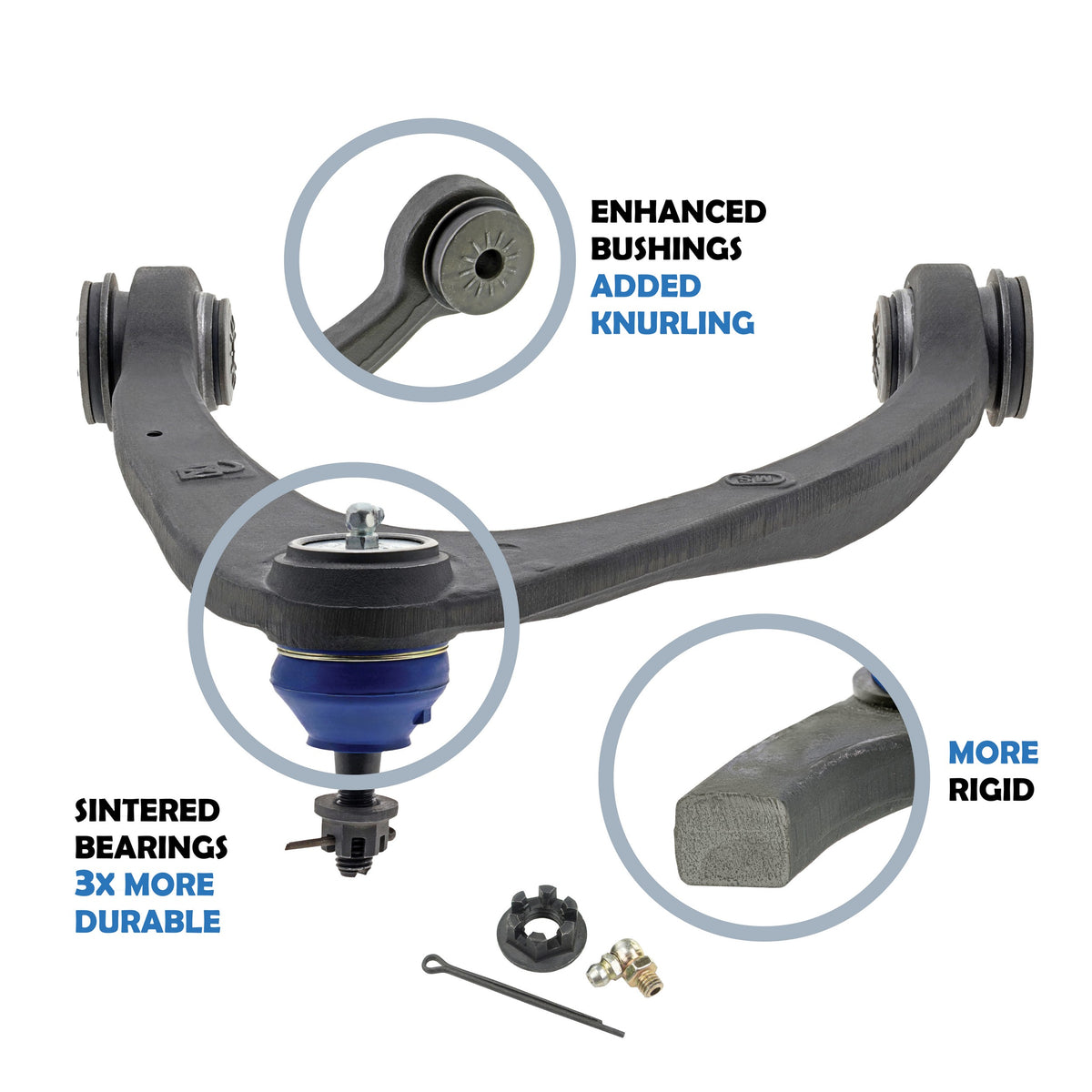 Mevotech Supreme Suspension Control Arm and Ball Joint Assembly CMK80669