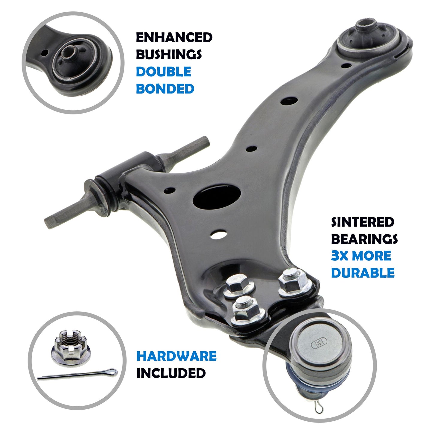 Mevotech Supreme Suspension Control Arm and Ball Joint Assembly CMS20247