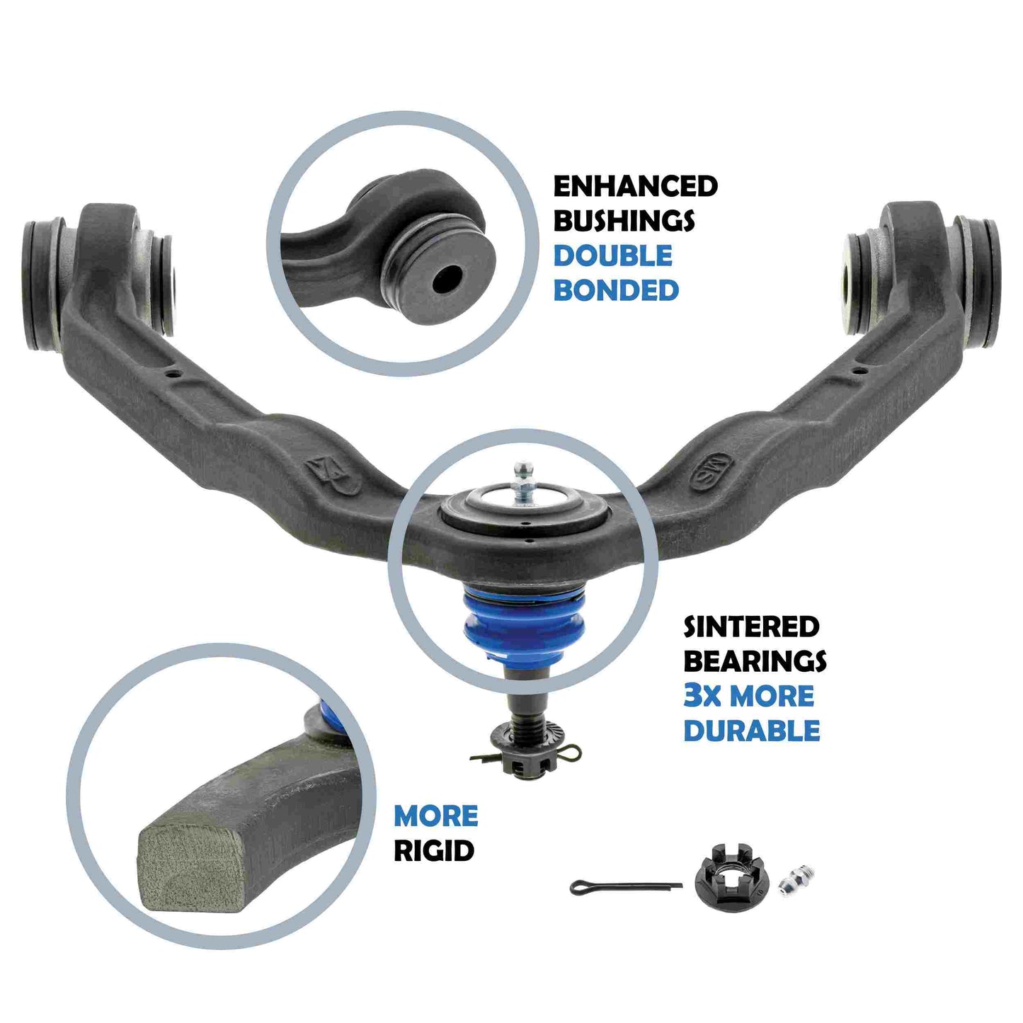 Mevotech Supreme Suspension Control Arm and Ball Joint Assembly CMS20268